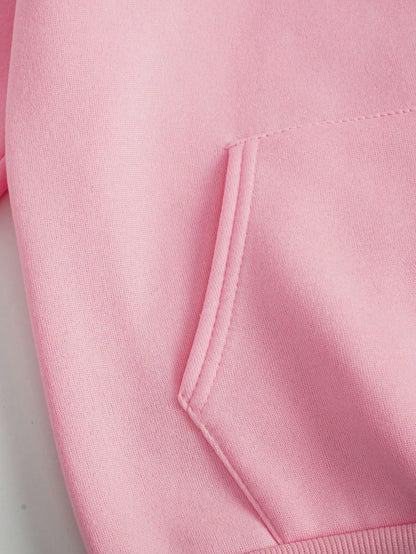 SOLY HUX Women's 2 Piece Outfits Letter Graphic Drawstring Long Sleeve Hoodies Sweatshirt and Sweatpants Set