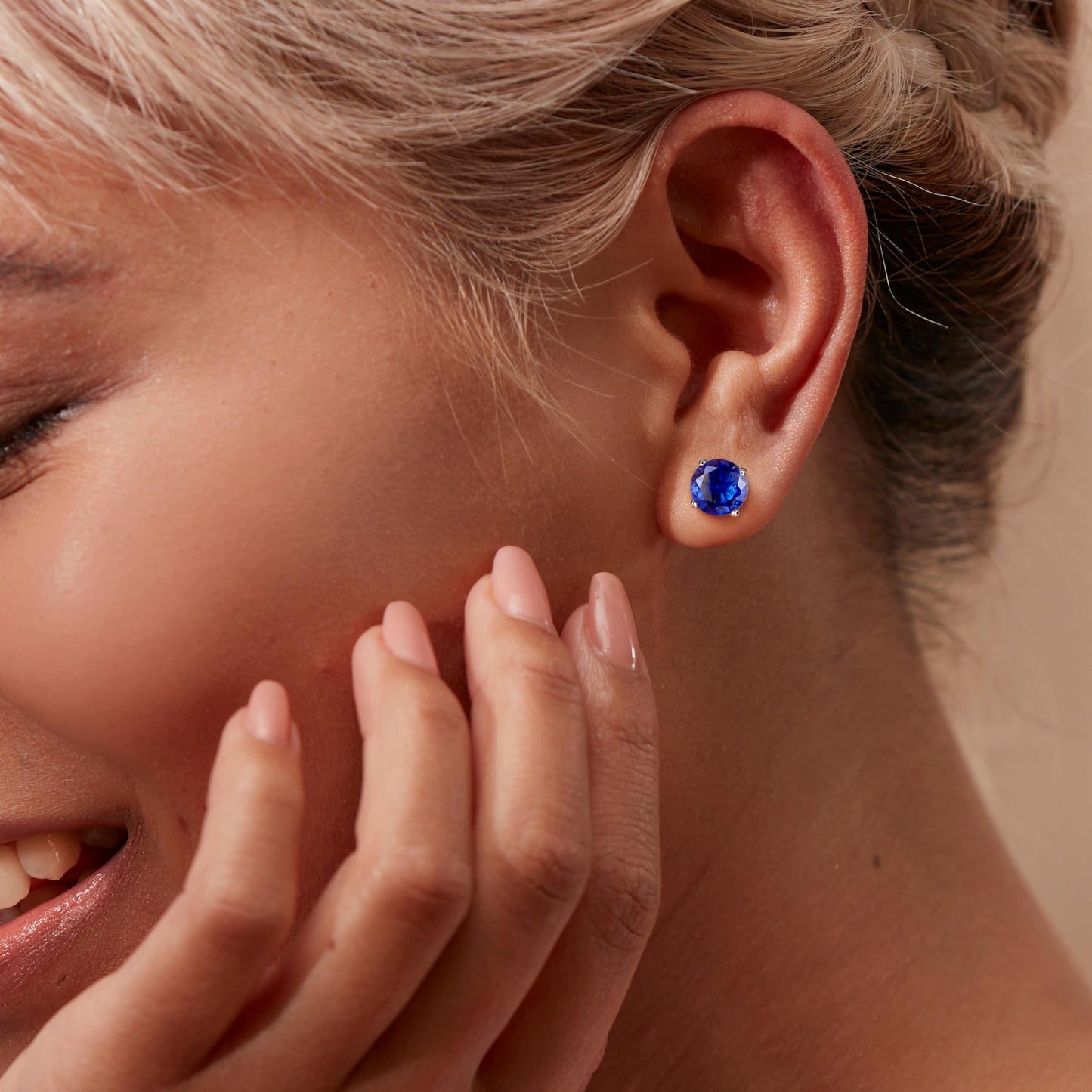 MILACOLATO Cubic Zirconia Stud Earrings for Women Men | 18K Gold Plated Hypoallergenic Sterling Silver Post Earrings | Big Brilliant Simulated Diamond CZ Halo Stud Earrings for Sensitive Ears