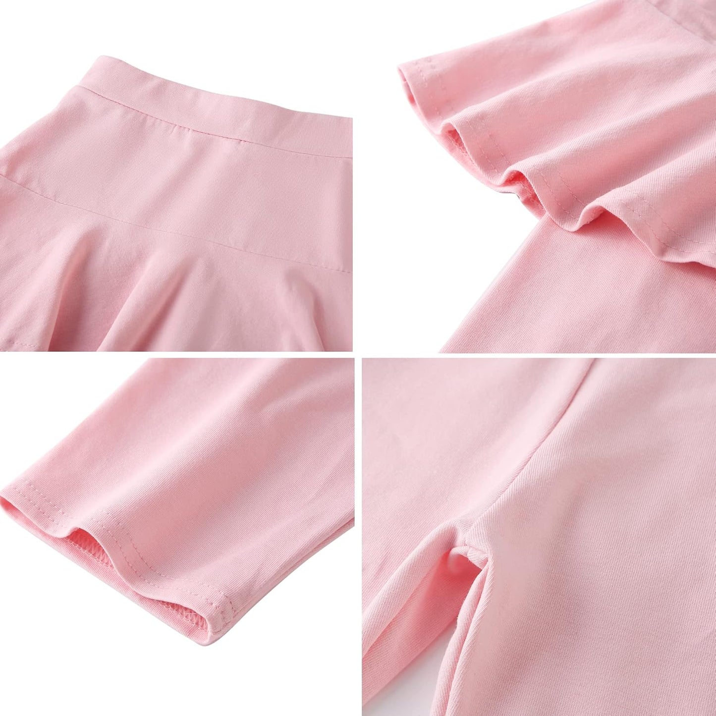 Trendy Girls' Leggings with Skirt - 2 Pack of Cotton Ruffle Skirt Pants for Kids for 3-8 Years