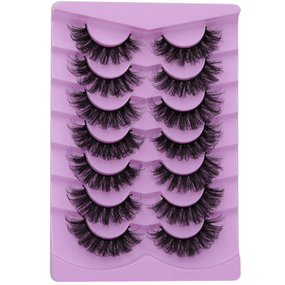 Mink Lashes Fluff False Eyelashes 20-22mm Dramatic Full Wispy Eye Lashes 8D Volume Curly Fake Eyelashes 7 Pairs Faux Mink Lashes Multipack by TOOCHUNAG