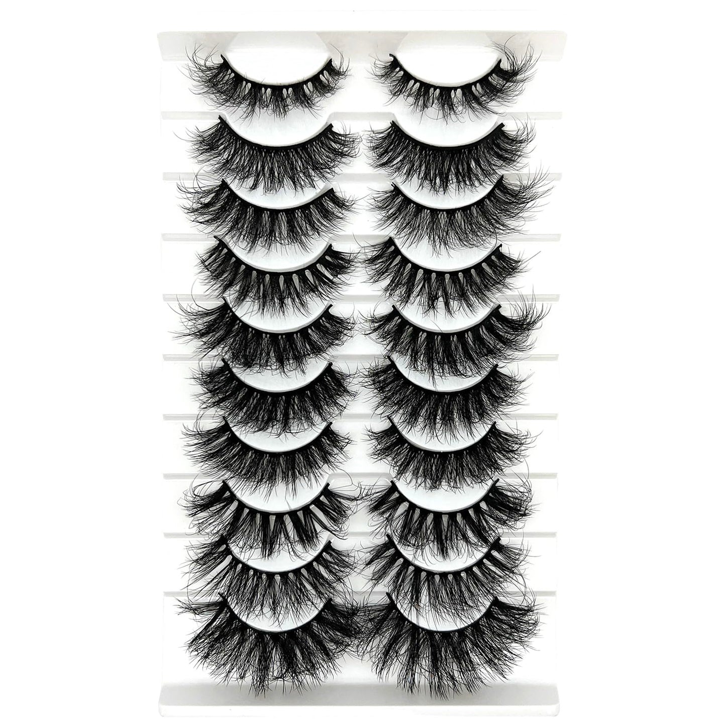 Mink Lashes Fluffy Big Dramatic Thick False Eyelashes, Soft 20mm Volume 3D Faux Mink, 20 Pairs Eyelashes Pack, 25mm Full Strip Lashes That Look Like Extensions