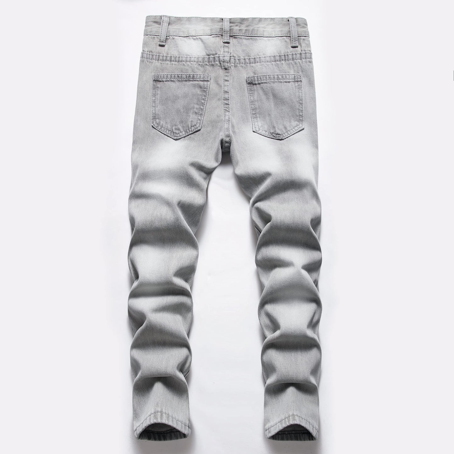 Boy's Skinny Fit Comfy Jeans Ripped Destroyed Distressed Stylish Slim Washed Denim Jeans Pants