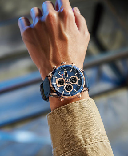 Watches for Men Analog Quartz Waterproof Sport Men’s Watch Tonneau Chronograph Luminous Fashionable Unique Casual Watch with Silicone Strap