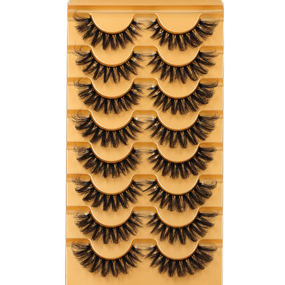 Mink Lashes Full Volume False Eyelashes 18mm Dramatic Faux Mink Eyelashes Natural Look Cat Eye Volume Eye Lashes Multipack by Focipeysa