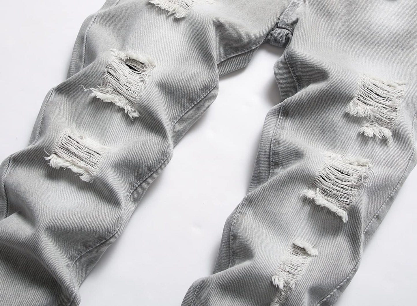 Boy's Skinny Fit Comfy Jeans Ripped Destroyed Distressed Stylish Slim Washed Denim Jeans Pants