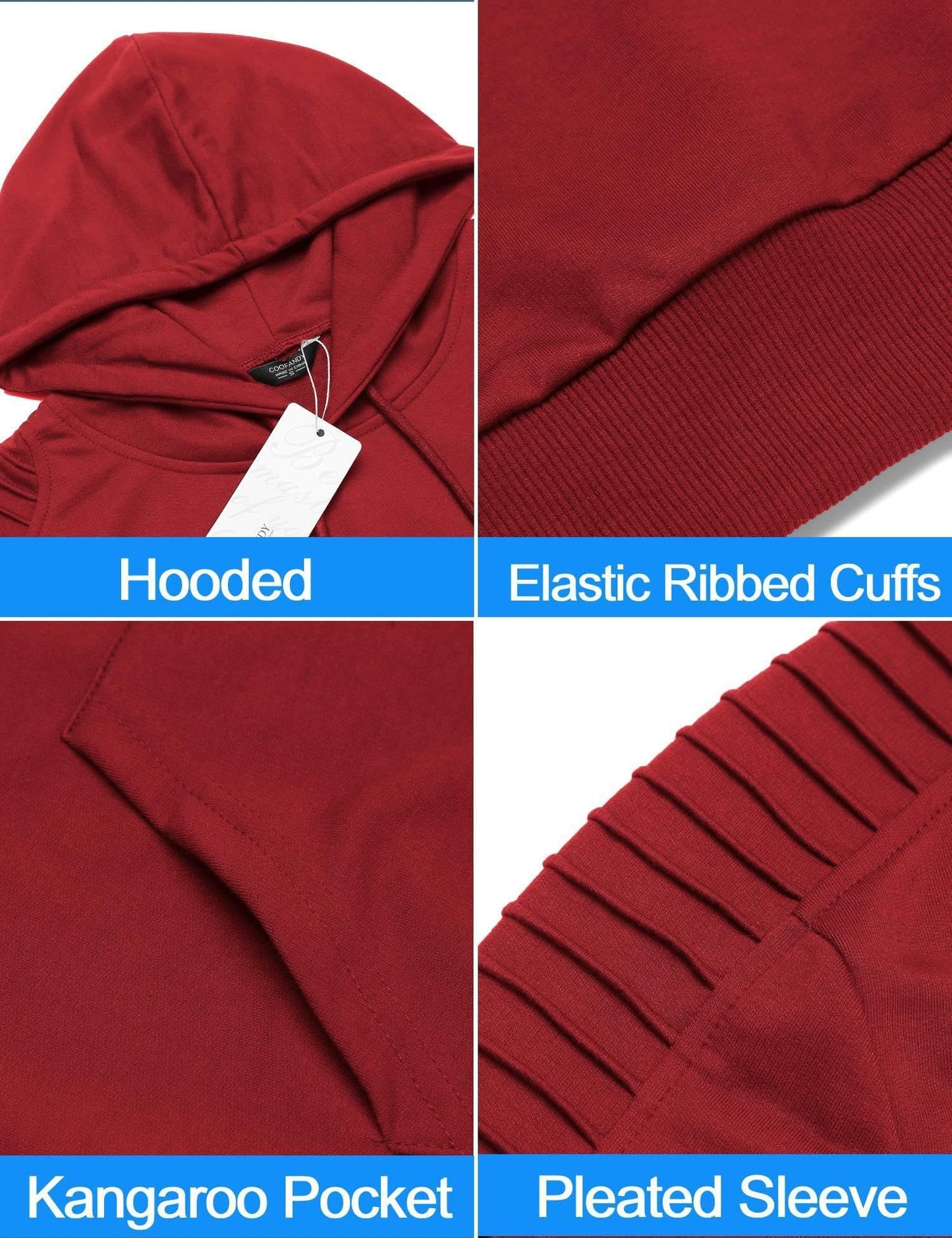 COOFANDY Men's Tracksuit 2 Piece Hoodie Sweatsuit Sets Casual Jogging Athletic Suits