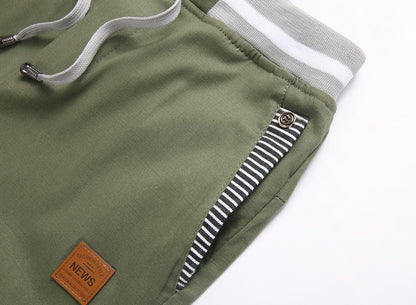 Big Boy's Casual Shorts Summer Cotton Classic Fit Drawstring Elastic Waist Beach Shorts with Pockets