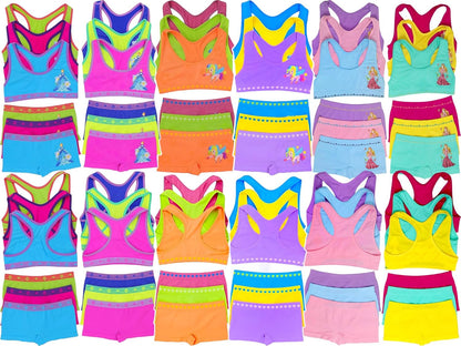 ToBeInStyle Girls' Pack of 12 Mystery - 6 Cami or Racerback Tops & 6 Matching Bottoms Sets