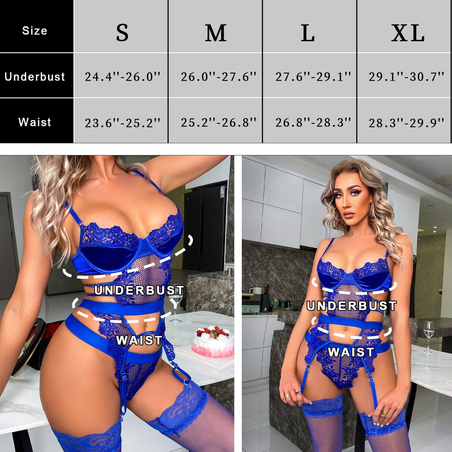 Sexy Lingerie for Women Lingerie Set with Garter Belt Floral Embroidered Lace Bodysuit Teddy Baby Dolls Panty