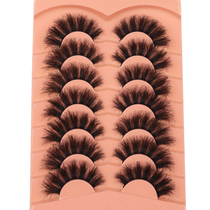 Mink Lashes Fluff False Eyelashes 20-22mm Dramatic Full Wispy Eye Lashes 8D Volume Curly Fake Eyelashes 7 Pairs Faux Mink Lashes Multipack by TOOCHUNAG