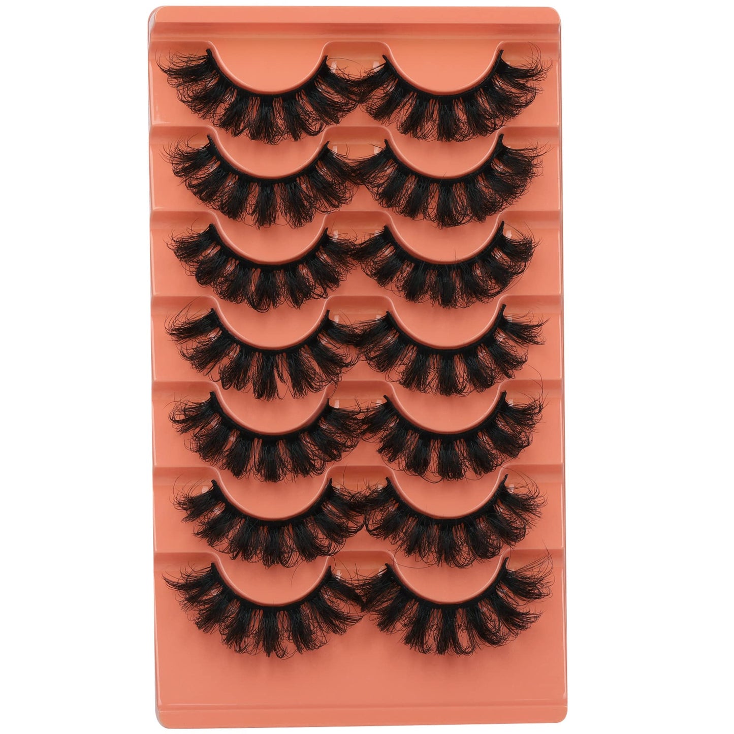 Mink Lashes Fluff False Eyelashes 20-22mm Dramatic Full Wispy Eye Lashes 8D Volume Curly Fake Eyelashes 7 Pairs Faux Mink Lashes Multipack by TOOCHUNAG
