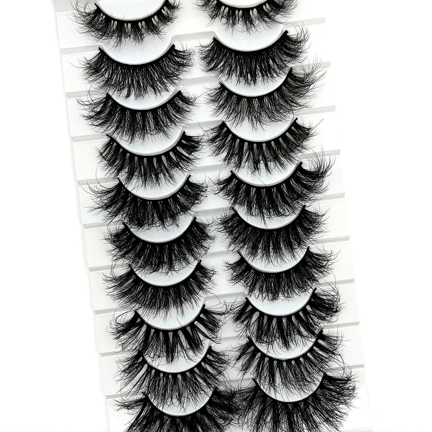 Mink Lashes Fluffy Big Dramatic Thick False Eyelashes, Soft 20mm Volume 3D Faux Mink, 20 Pairs Eyelashes Pack, 25mm Full Strip Lashes That Look Like Extensions