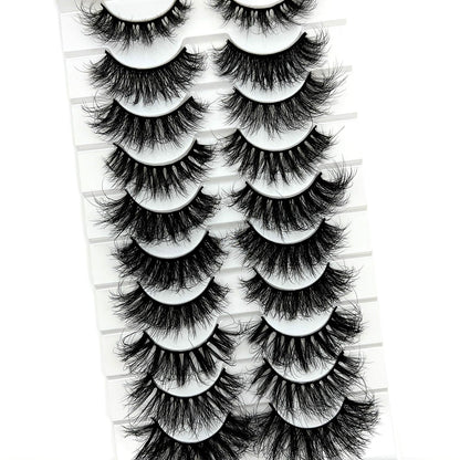 Mink Lashes Fluffy Big Dramatic Thick False Eyelashes, Soft 20mm Volume 3D Faux Mink, 20 Pairs Eyelashes Pack, 25mm Full Strip Lashes That Look Like Extensions