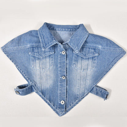 Womens Summer Cute Camo Button Down Cropped Jean Jacket Casual Lapel Outwear Denim Shirts Blouse Top