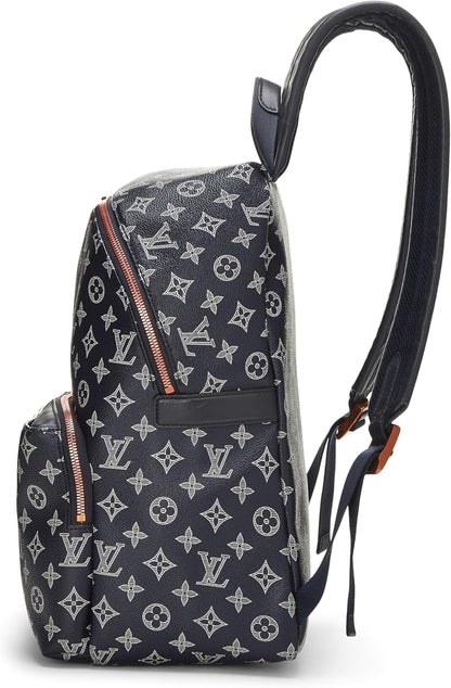 Pre-Loved Navy Upside Down Monogram Canvas Apollo Backpack, Navy