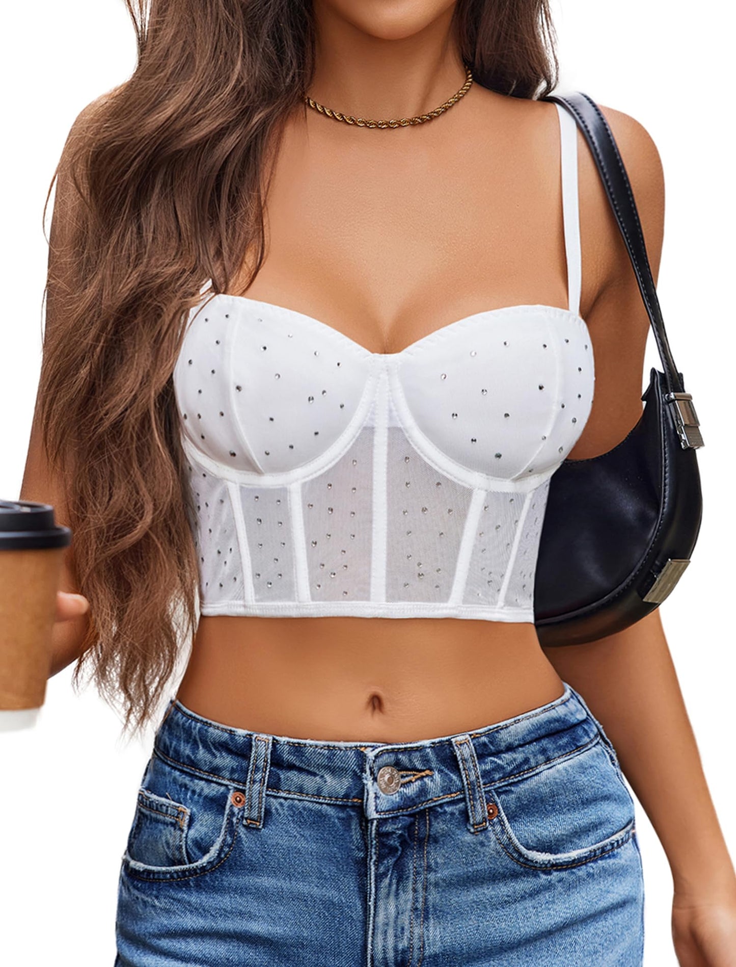 Avidlove Corset Tops For Women Push Up Bustier lingerie Y2K Sexy Going Out Party Club Top