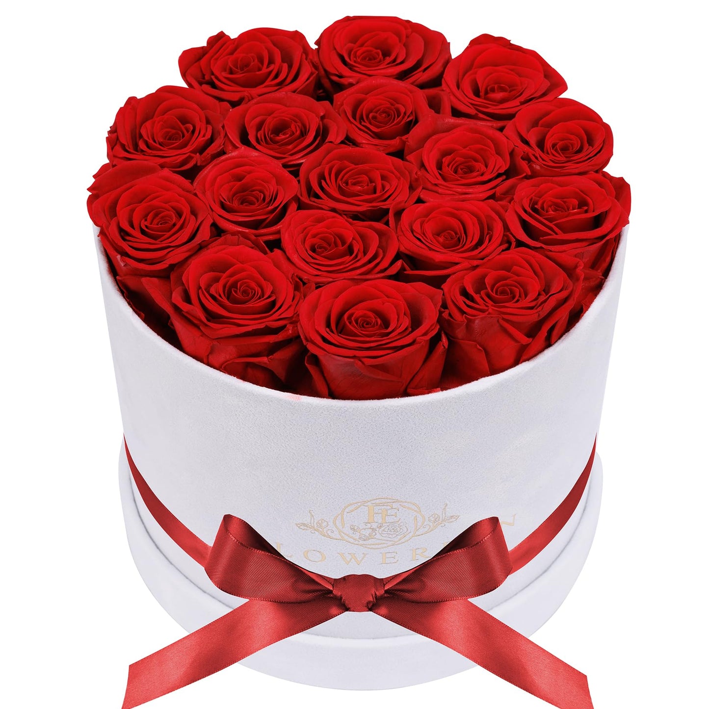 47 Flowers in a Luxury Suede Box, Birthday Gifts for Women, Preserved Flowers, Mothers Day Roses Gift for Mom, Red