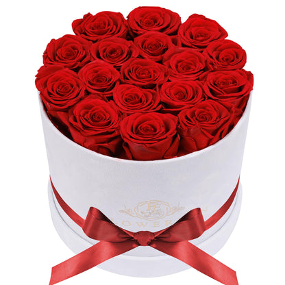 47 Flowers in a Luxury Suede Box, Birthday Gifts for Women, Preserved Flowers, Mothers Day Roses Gift for Mom, Red