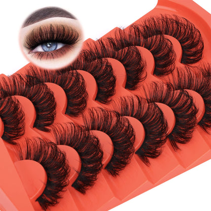 Mink Lashes Full Volume False Eyelashes 18mm Dramatic Faux Mink Eyelashes Natural Look Cat Eye Volume Eye Lashes Multipack by Focipeysa