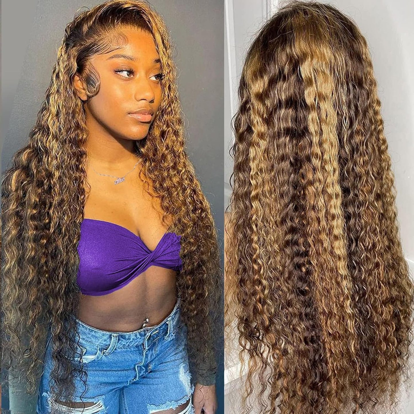 Water Wave 13x6 HD Transparent Lace Front Wigs Human Hair 180 Density Wet and Wavy Human Hair Wigs for Women Curly Lace Front Wig Human Hair Pre Plucked with Baby Hair Natural Color (18 Inch)