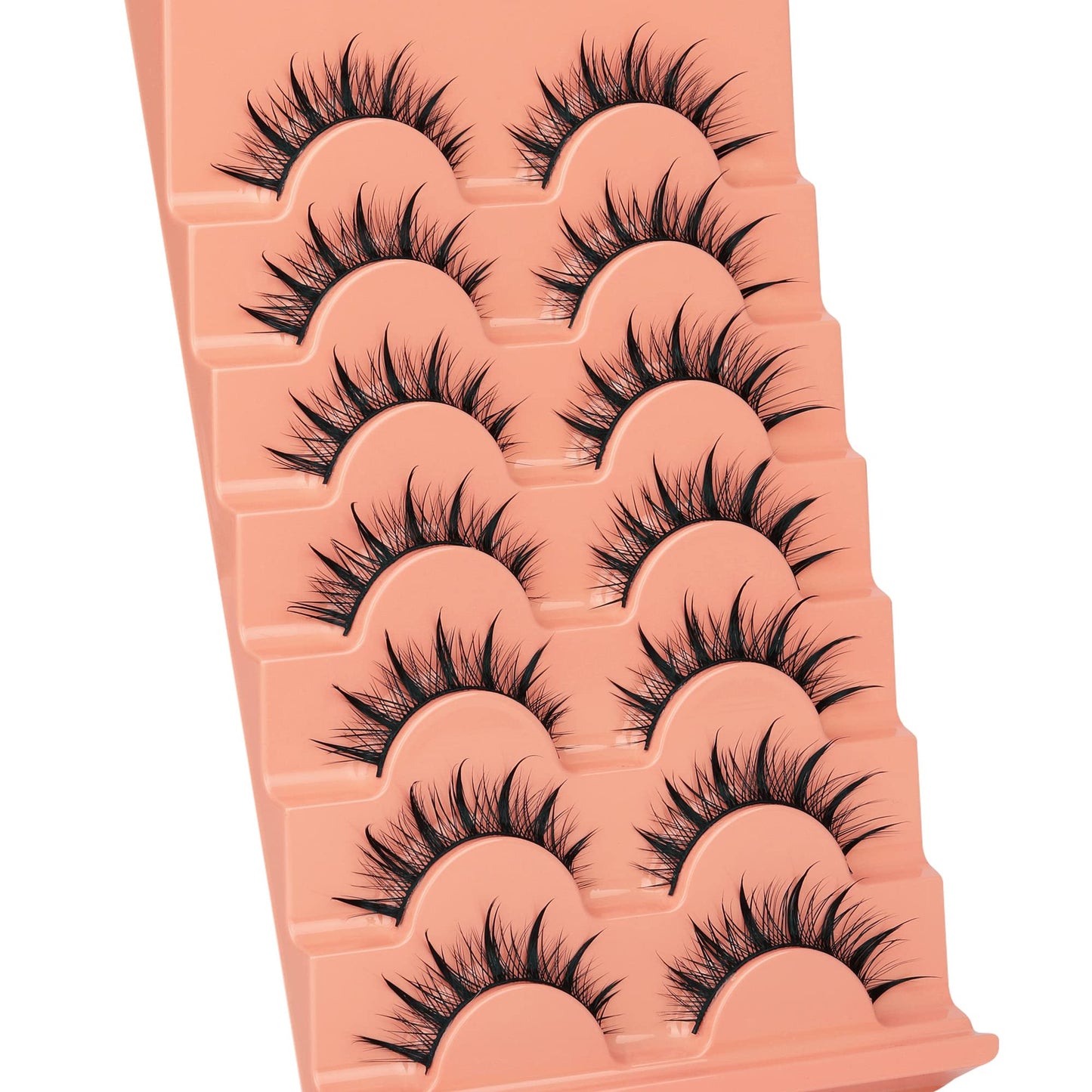 Mink Lashes Fluff False Eyelashes 20-22mm Dramatic Full Wispy Eye Lashes 8D Volume Curly Fake Eyelashes 7 Pairs Faux Mink Lashes Multipack by TOOCHUNAG