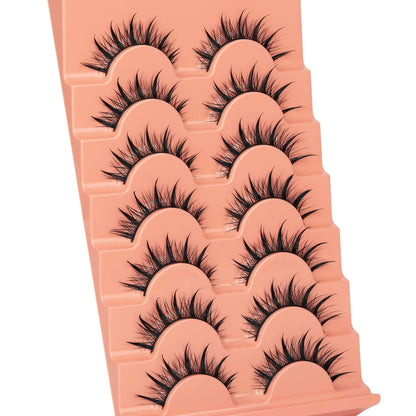 Mink Lashes Fluff False Eyelashes 20-22mm Dramatic Full Wispy Eye Lashes 8D Volume Curly Fake Eyelashes 7 Pairs Faux Mink Lashes Multipack by TOOCHUNAG