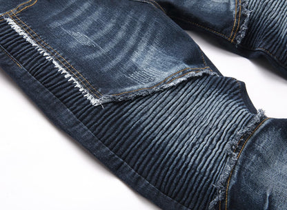 Fashion Slim Jeans Men Stretch Denim Pants