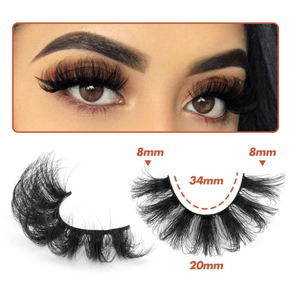 Mink Lashes Full Volume False Eyelashes 18mm Dramatic Faux Mink Eyelashes Natural Look Cat Eye Volume Eye Lashes Multipack by Focipeysa