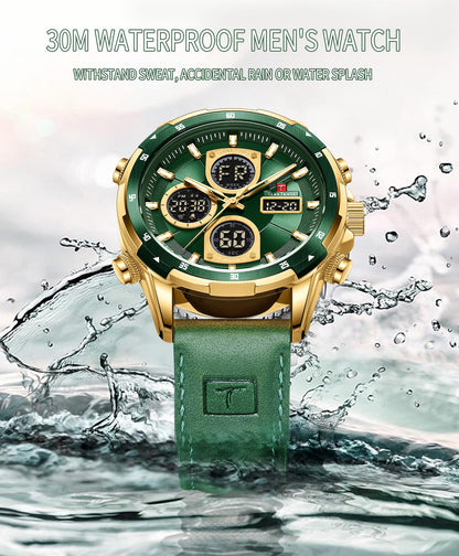 Watches for Men Analog Quartz Waterproof Sport Men’s Watch Tonneau Chronograph Luminous Fashionable Unique Casual Watch with Silicone Strap