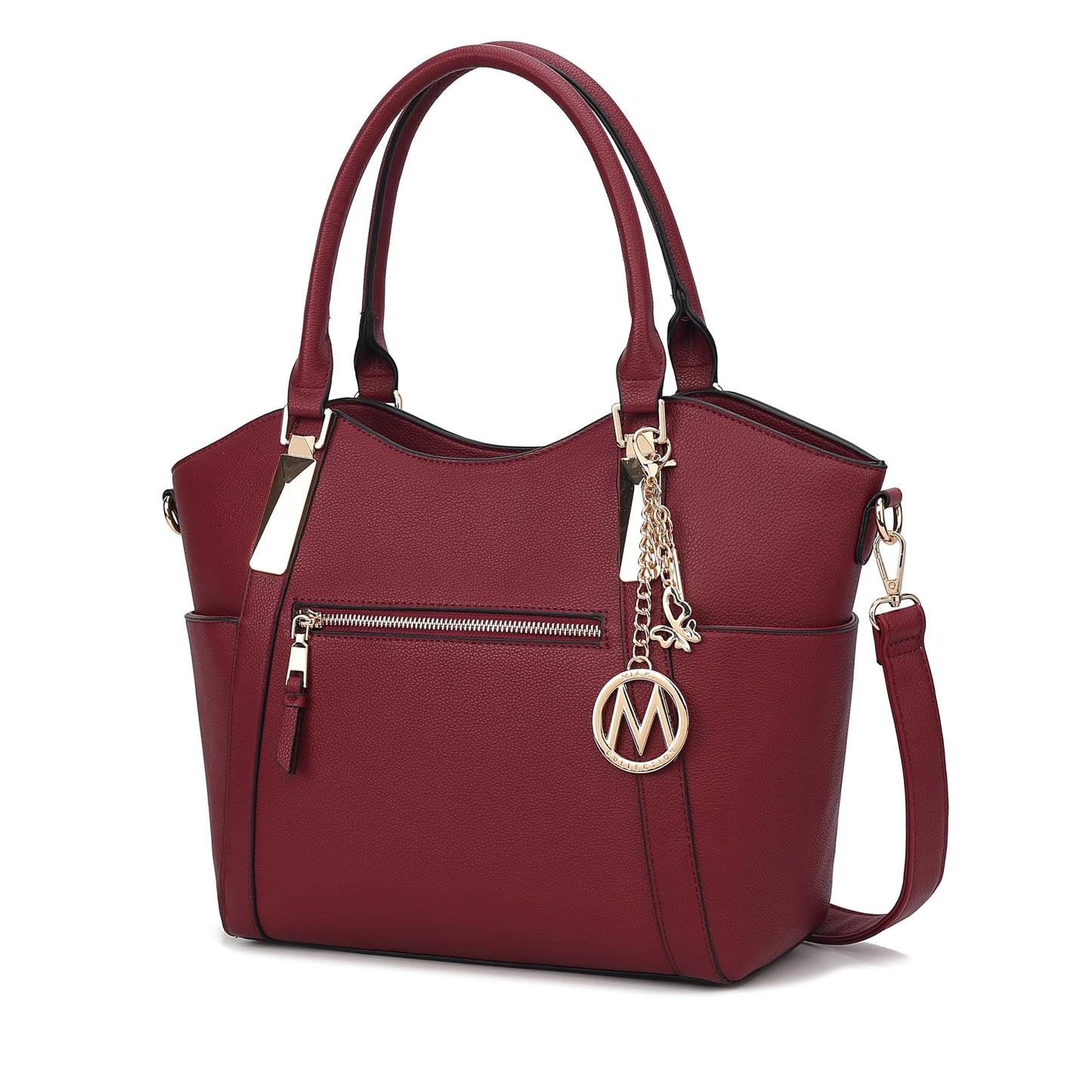 MKF Collection Crossbody Tote Bag for Women - PU Leather Top-Handle Satchel Shoulder Handbag