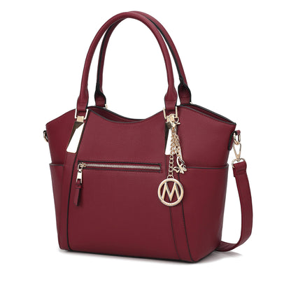 MKF Collection Crossbody Tote Bag for Women - PU Leather Top-Handle Satchel Shoulder Handbag