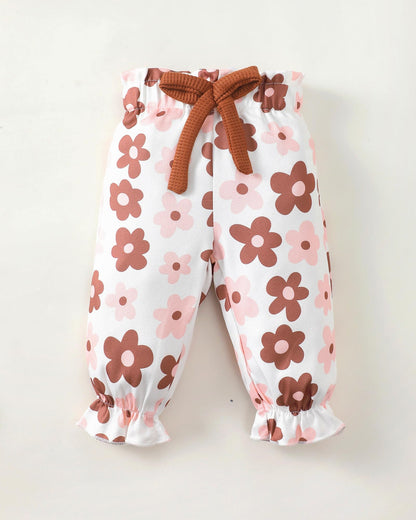 Mioglrie Baby Girl Clothes Newborn Girl Fall Winter Outfits Pants Set Preemie Clothing Headband 0 3 6 12 18 Months