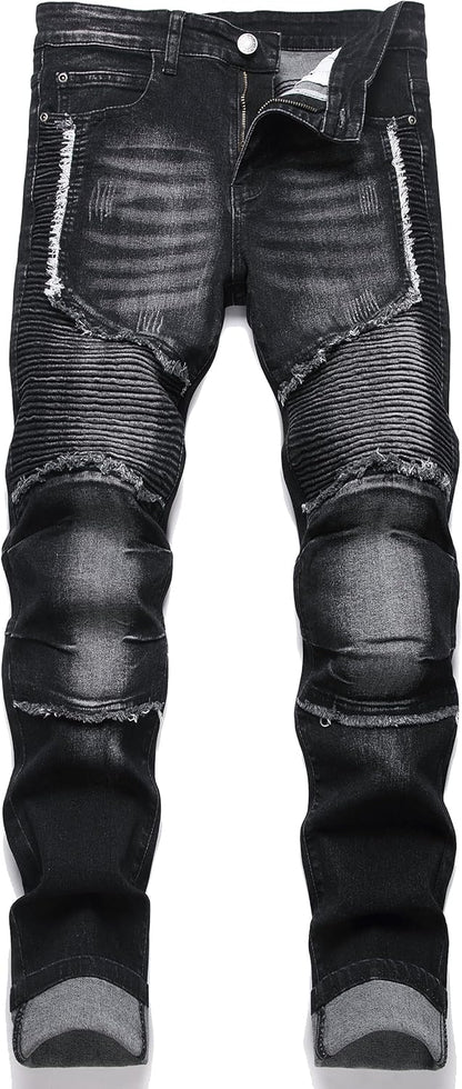 Fashion Slim Jeans Men Stretch Denim Pants