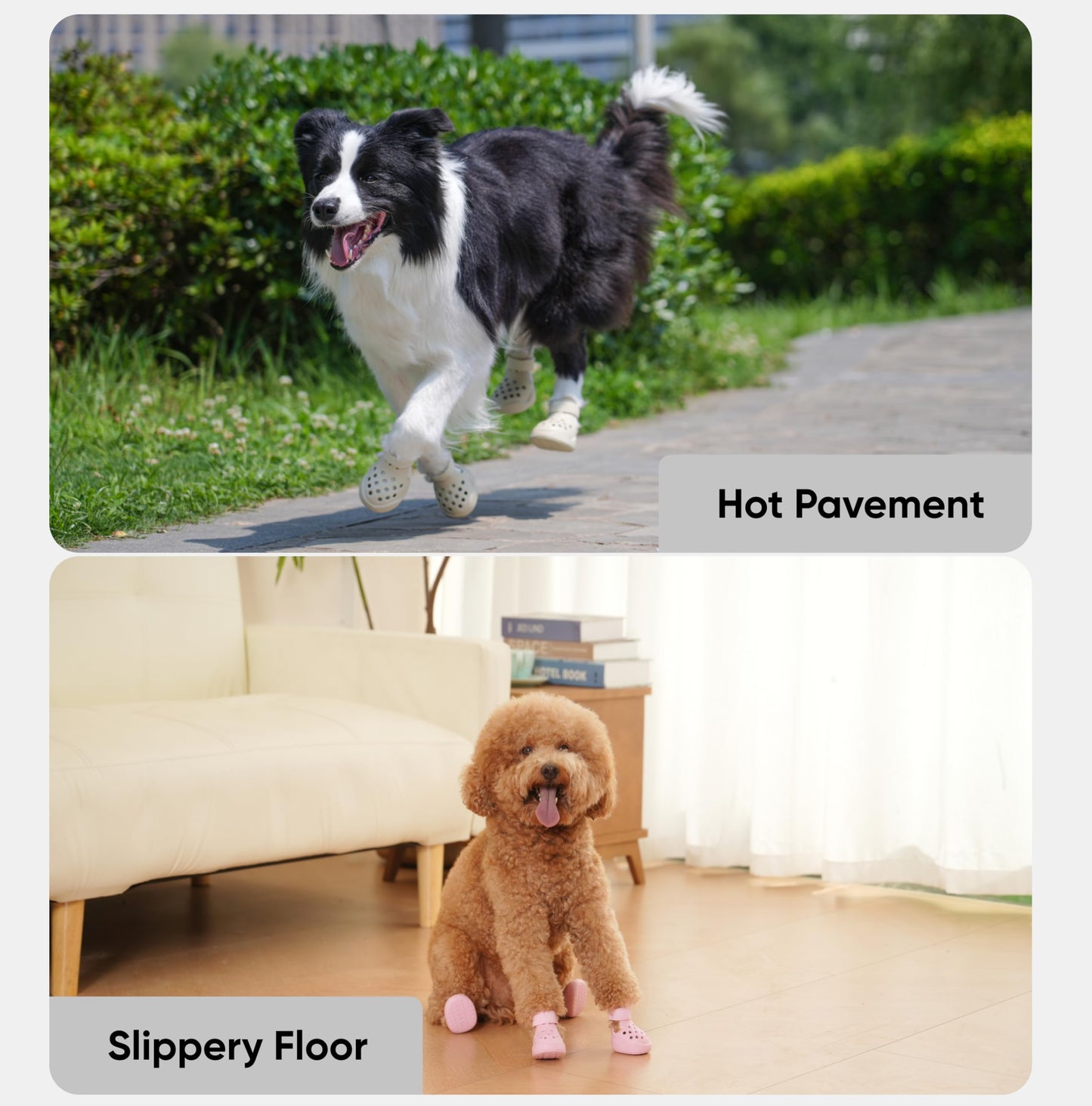 Dog Shoes: Non-Slip Waterproof Sandals for Hot Pavement, Breathable Perforated Boots, Large/Medium/Small Sizes, Ideal Paw Protector, Outdoor Clog Booties (Green Marble, Size 1)