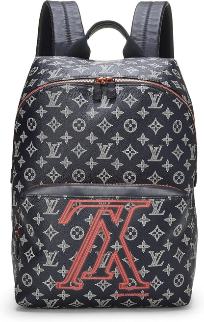 Pre-Loved Navy Upside Down Monogram Canvas Apollo Backpack, Navy
