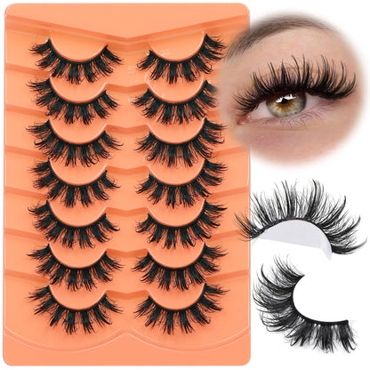 Mink Lashes Full Volume False Eyelashes 18mm Dramatic Faux Mink Eyelashes Natural Look Cat Eye Volume Eye Lashes Multipack by Focipeysa