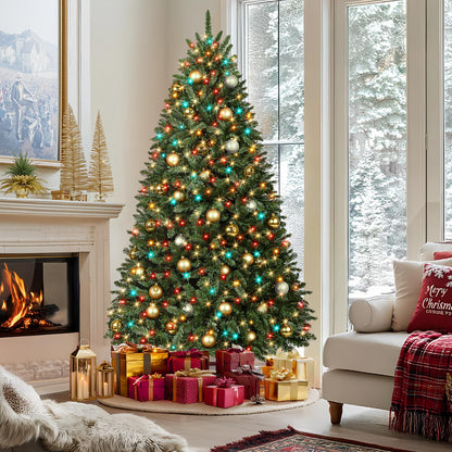 HOLLO STAR 6 ft Prelit Christmas Tree with 270 LED Lights, App Control, Artificial Christmas Tree with Multi-Color RGBW Lights, 1072 Branch Tips, Metal Base, Easy to Assemble, for Home, Party