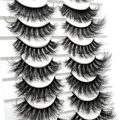Mink Lashes Fluffy Big Dramatic Thick False Eyelashes, Soft 20mm Volume 3D Faux Mink, 20 Pairs Eyelashes Pack, 25mm Full Strip Lashes That Look Like Extensions
