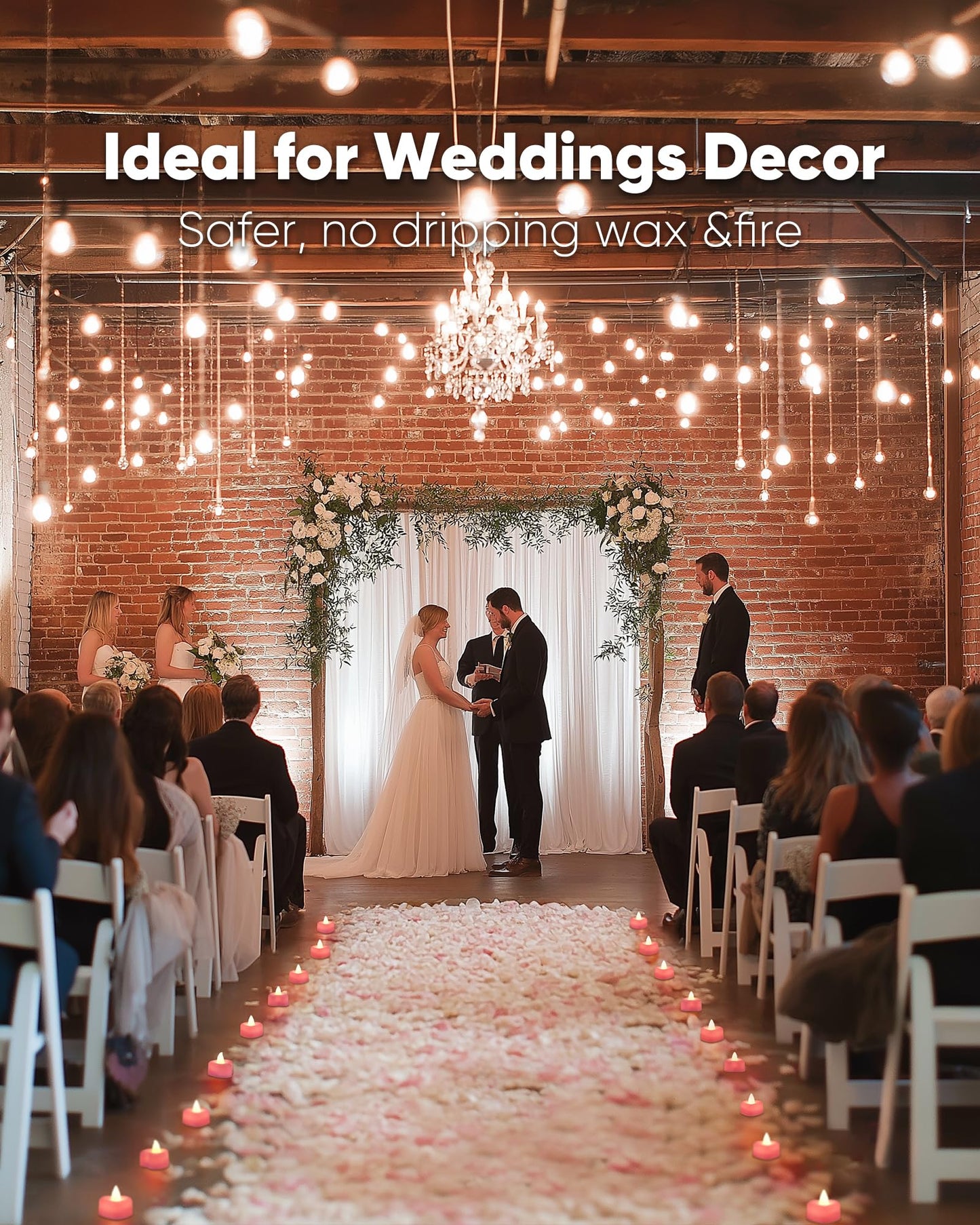 Amagic 1000 Pieces Artificial Rose Petals with 12 Heart LED Tea Lights Candles Kit, Rose Petals and Candles Set for Proposal, Anniversary, Valentine's Day, Special Romantic Night, Wedding Table Decor