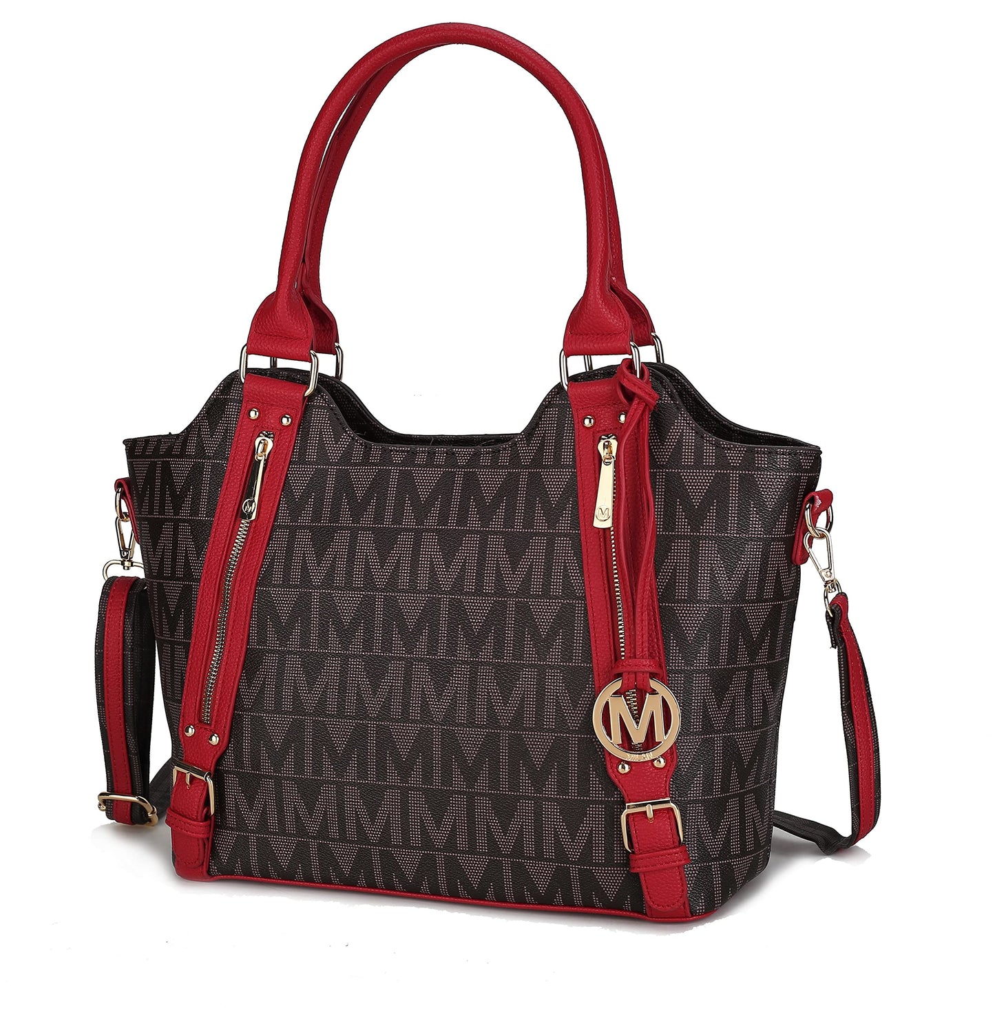 MKF Collection Crossbody Tote Bag for Women - PU Leather Top-Handle Satchel Shoulder Handbag