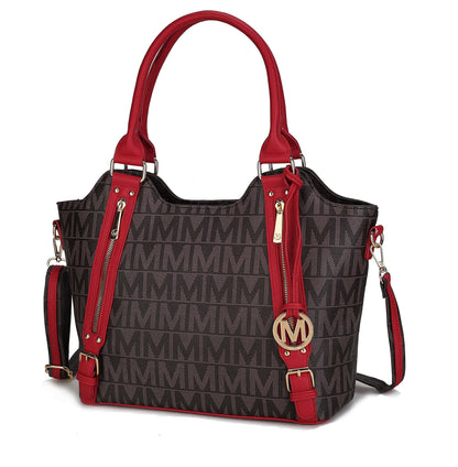 MKF Collection Crossbody Tote Bag for Women - PU Leather Top-Handle Satchel Shoulder Handbag