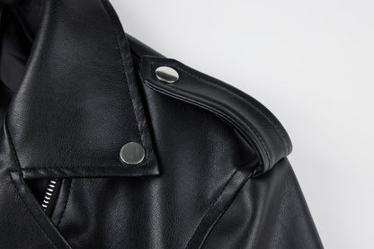 Bellivera Women's Faux Leather Casual Jacket 2025 Spring Trendy Motorcycle Outfits Lightweight Classic Coat
