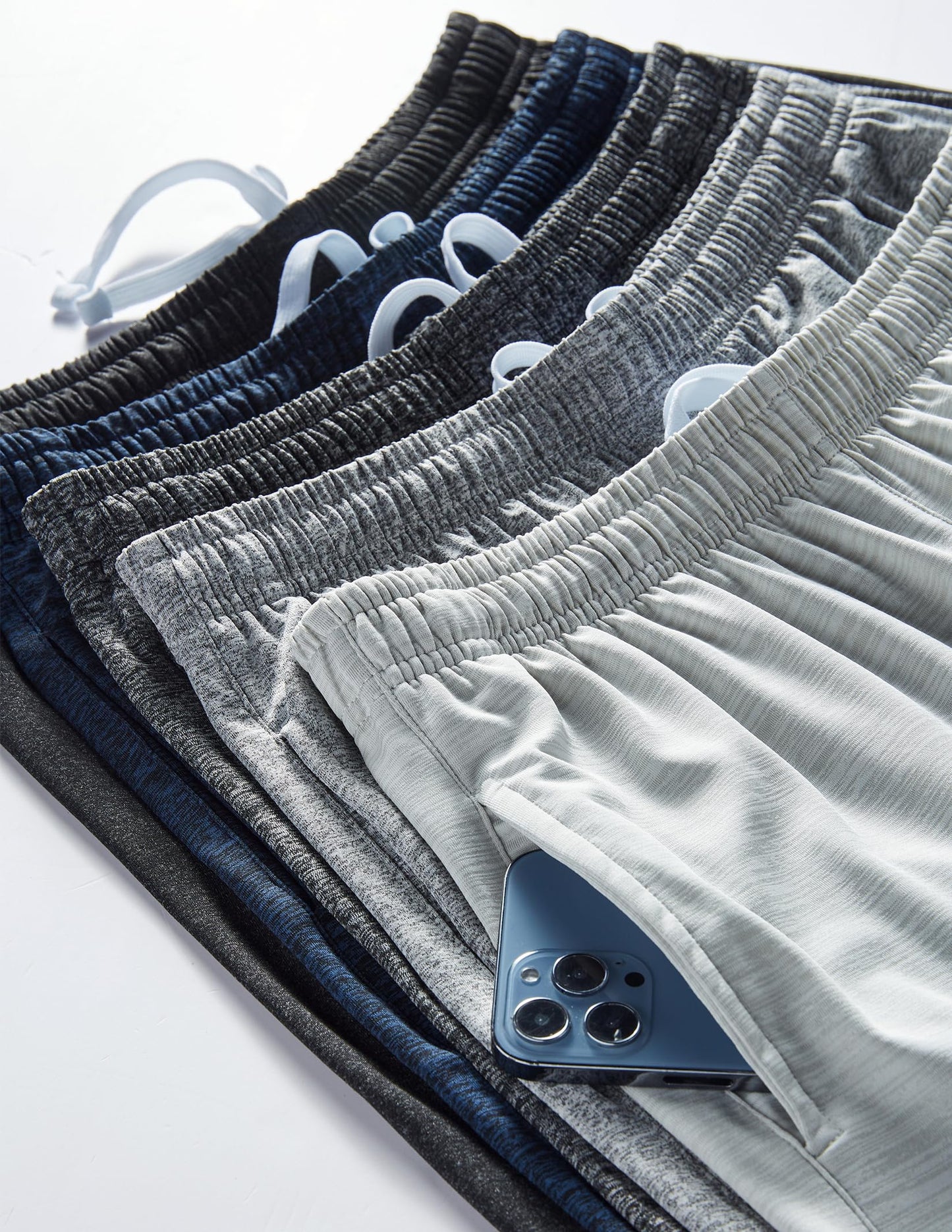 Liberty Imports 5 Pack Big Boys Youth Athletic Mesh Basketball Shorts with Pockets Quick Dry Activewear