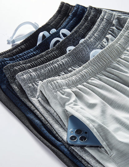 Liberty Imports 5 Pack Big Boys Youth Athletic Mesh Basketball Shorts with Pockets Quick Dry Activewear