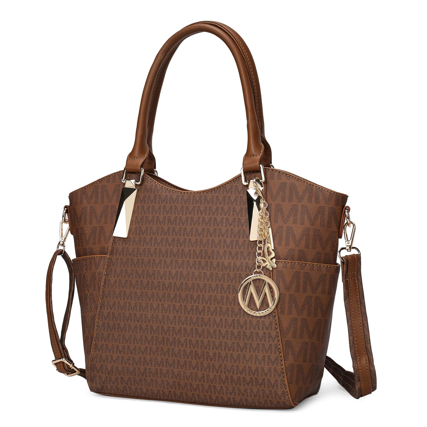 MKF Collection Crossbody Tote Bag for Women - PU Leather Top-Handle Satchel Shoulder Handbag