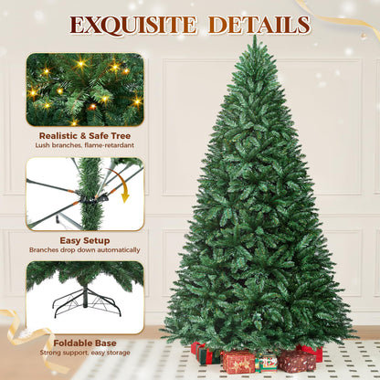 HOLLO STAR 6 ft Prelit Christmas Tree with 270 LED Lights, App Control, Artificial Christmas Tree with Multi-Color RGBW Lights, 1072 Branch Tips, Metal Base, Easy to Assemble, for Home, Party