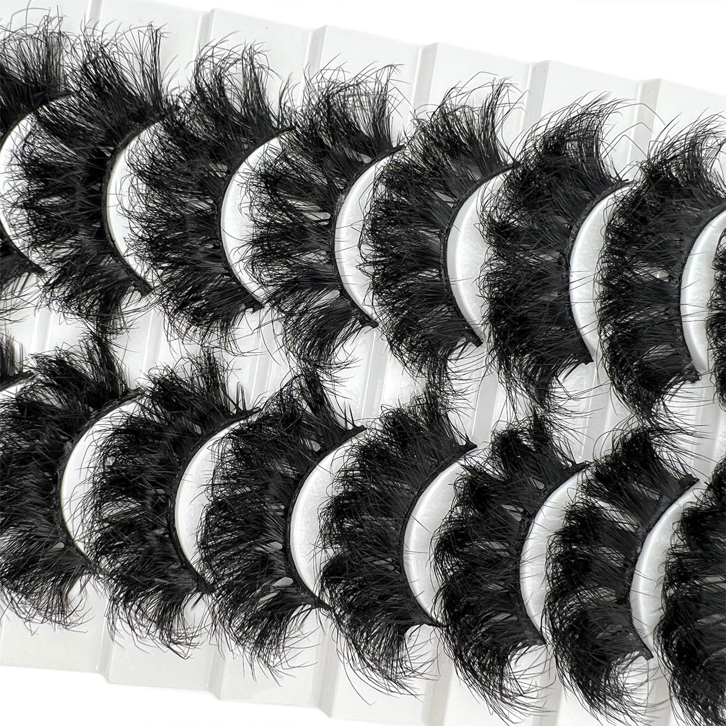 Mink Lashes Fluffy Big Dramatic Thick False Eyelashes, Soft 20mm Volume 3D Faux Mink, 20 Pairs Eyelashes Pack, 25mm Full Strip Lashes That Look Like Extensions