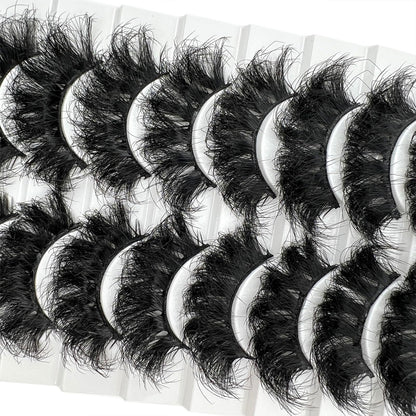 Mink Lashes Fluffy Big Dramatic Thick False Eyelashes, Soft 20mm Volume 3D Faux Mink, 20 Pairs Eyelashes Pack, 25mm Full Strip Lashes That Look Like Extensions