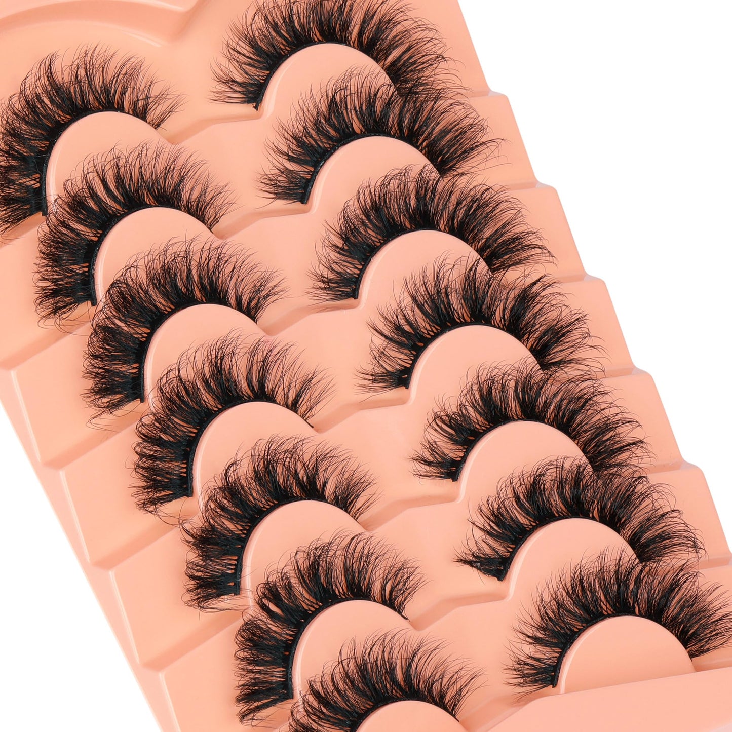 Mink Lashes Full Volume False Eyelashes 18mm Dramatic Faux Mink Eyelashes Natural Look Cat Eye Volume Eye Lashes Multipack by Focipeysa