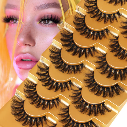 Mink Lashes Full Volume False Eyelashes 18mm Dramatic Faux Mink Eyelashes Natural Look Cat Eye Volume Eye Lashes Multipack by Focipeysa